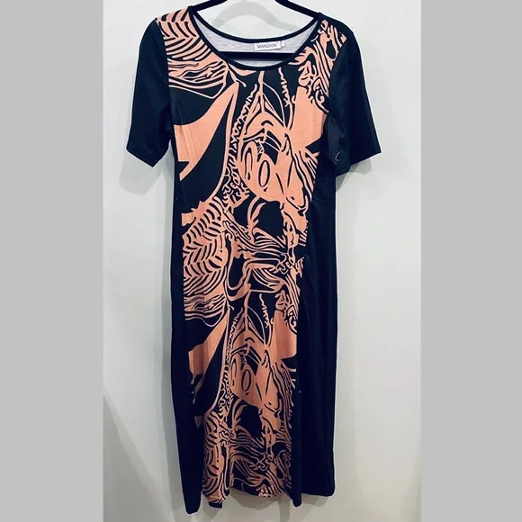 princess polly baby blue dress XL Old Navy Black And Tan Stripped Dress main image 0